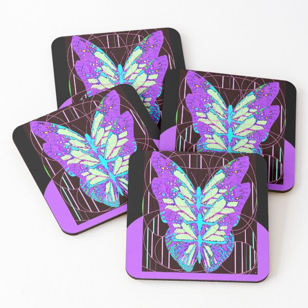 Item preview,   MODERN ART FUCHSIA-BLACK BUTTERFLY ABSTRACT ART designed and sold by sharlesart.
