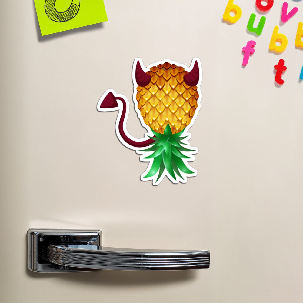 Devil Swinger Upside Down Pineapple | Magnet