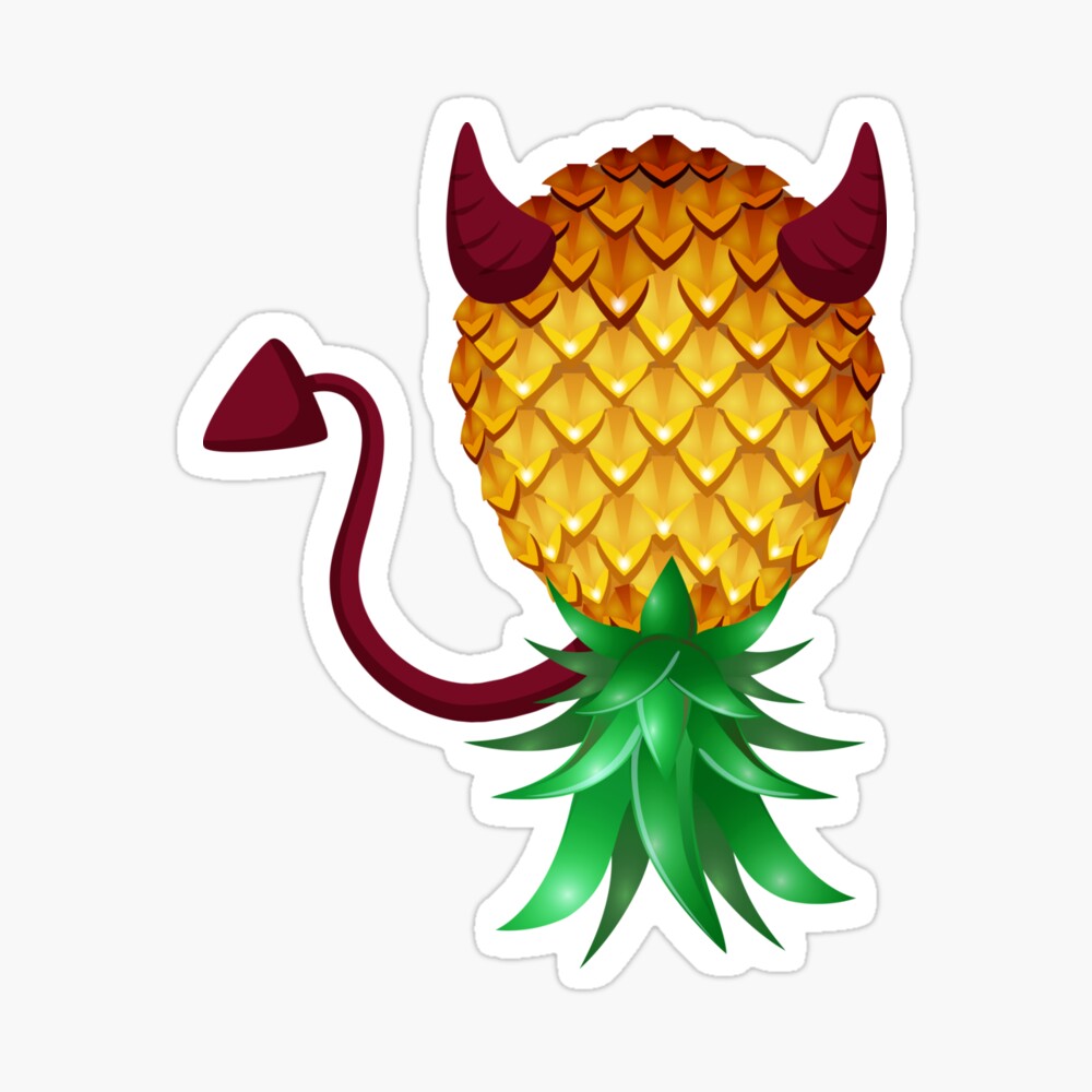 Devil Swinger Upside Down Pineapple | Magnet