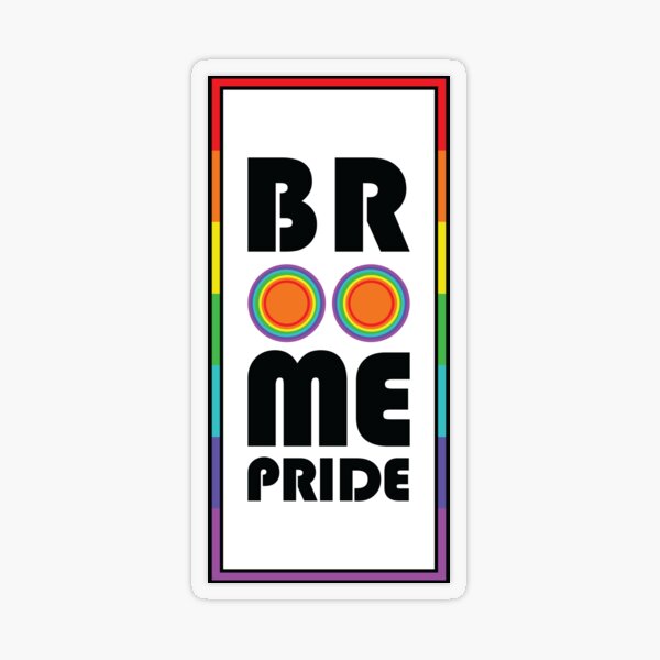 Broome Pride – Rainbow rectangle Transparent Sticker