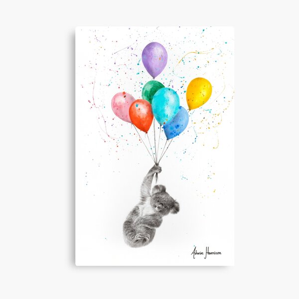 The Koala and The Balloons Canvas Print