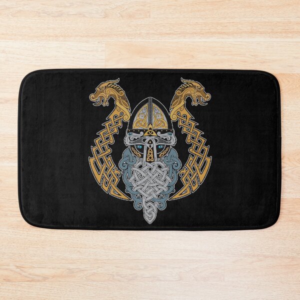 Item preview, Viking Dragon Tshirt Valknut Helmet Valhalla God Odin Beard designed and sold by DSWShirts.