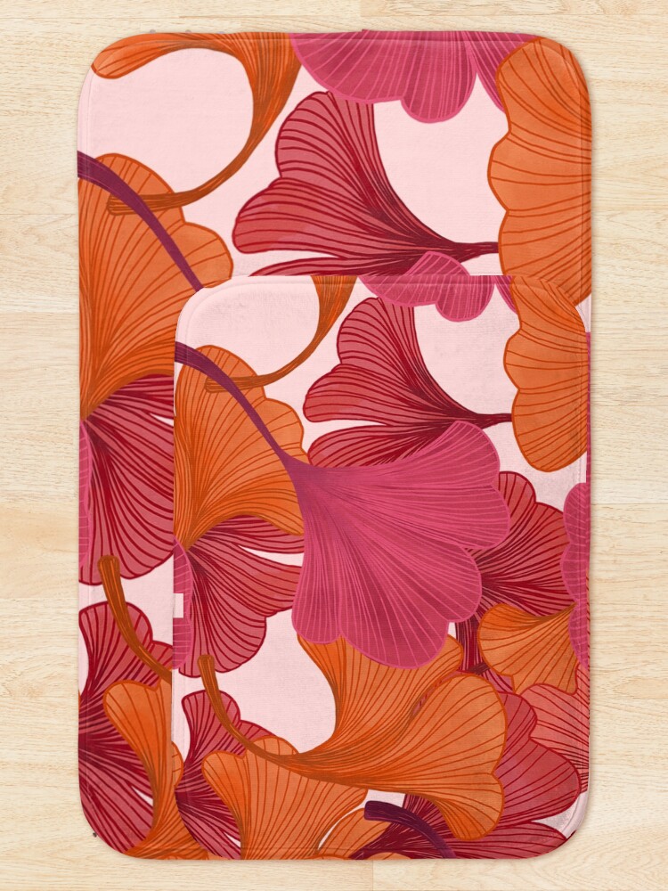 Alternate view of Autumn Ginkgo Leaves Bath Mat