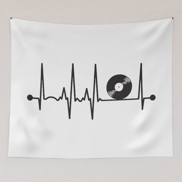 Item preview, Vinyl Heartbeat designed and sold by teesaurus.