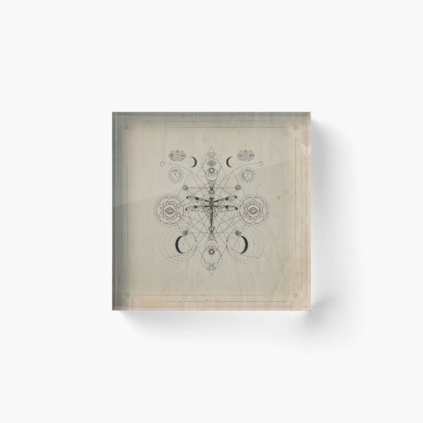 Item preview, Dragonfly Sacred Geometry Composition  designed and sold by k9printart.