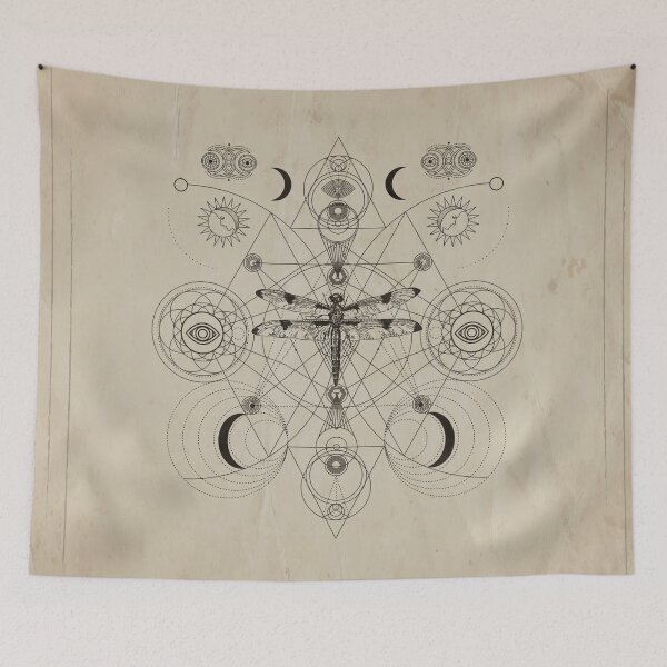 Item preview, Dragonfly Sacred Geometry Composition  designed and sold by k9printart.