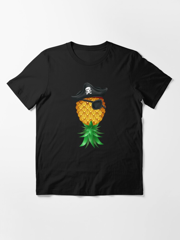 Upside Down Pineapple Shirt Swinger Pineapple Funny Graphic Men's T-Shirt  Black