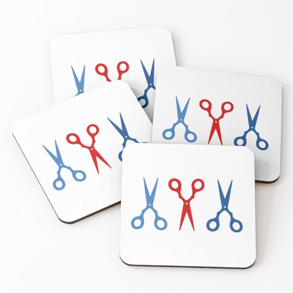Item preview, Barber shop scissors - red and blue designed and sold by XOOXOO.