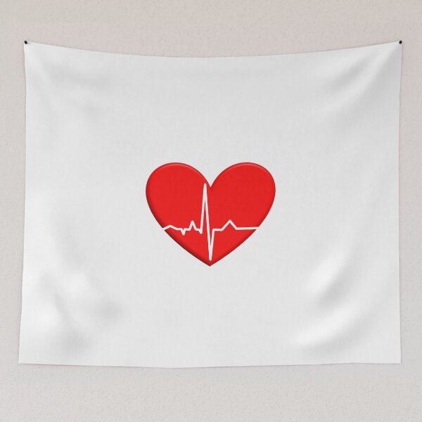 Item preview, Heartbeat red and white designed and sold by Sitamood.
