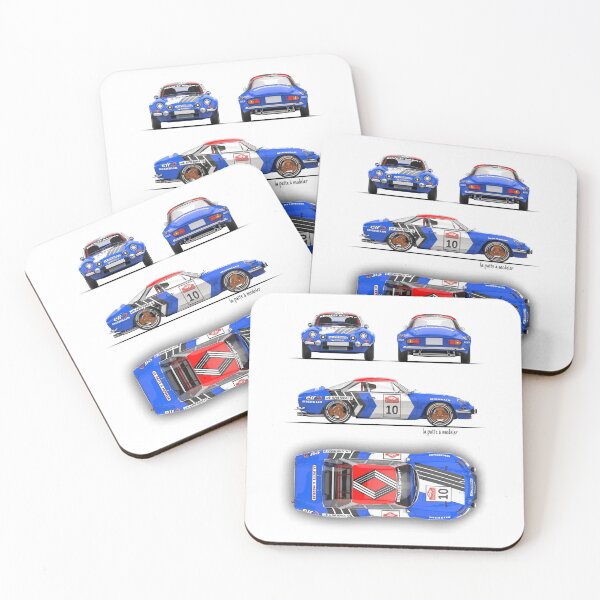 Alpine A110 Coasters (Set of 4)