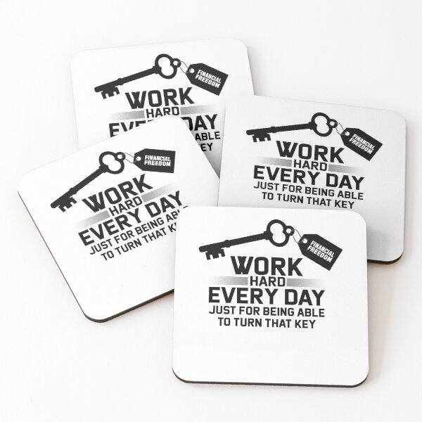 Item preview, Financial freedom key independence hard work designed and sold by Levin-Wirp.