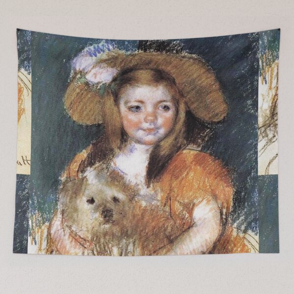 Item preview, Study of a Small child in a flowery hat painting - mary cassatt  designed and sold by Vintage Designs +.