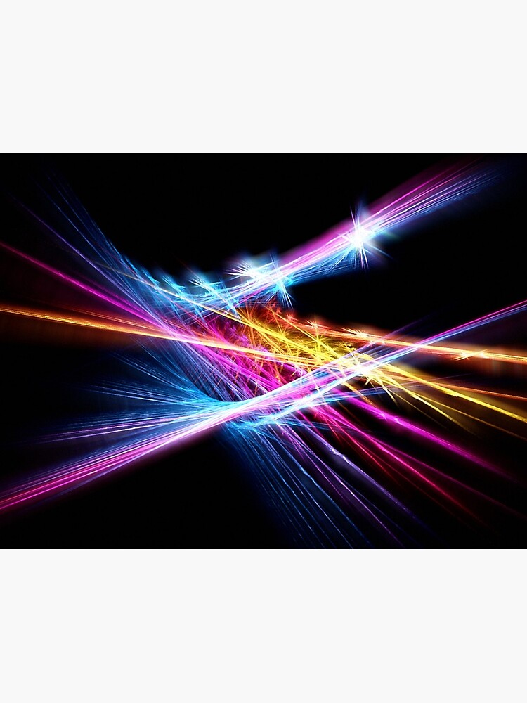 "Colorful Neon Light rays, rainbow colors graphic art" Poster for Sale