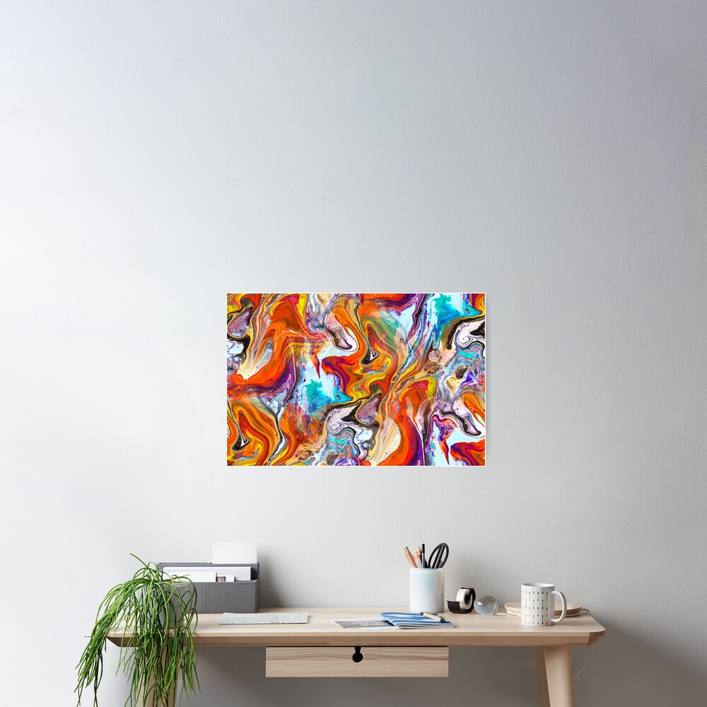Fluid painting magic of love Poster