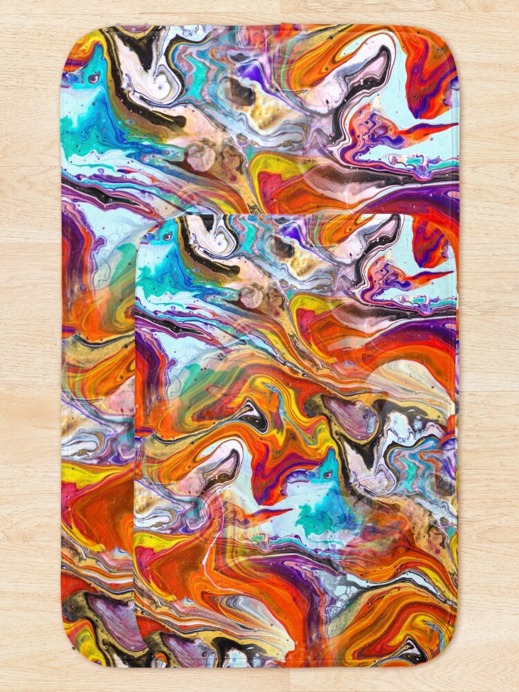 Alternate view of Fluid painting magic of love Bath Mat