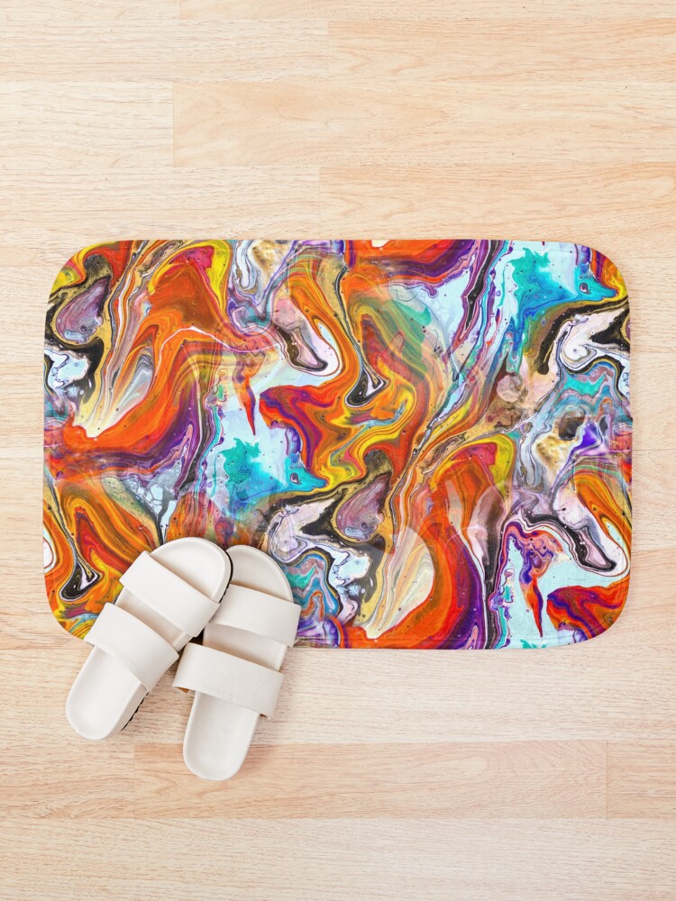Alternate view of Fluid painting magic of love Bath Mat