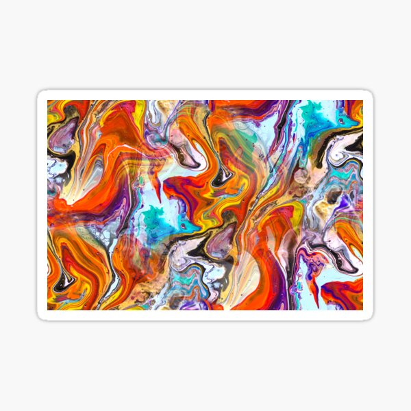 Fluid painting magic of love Sticker