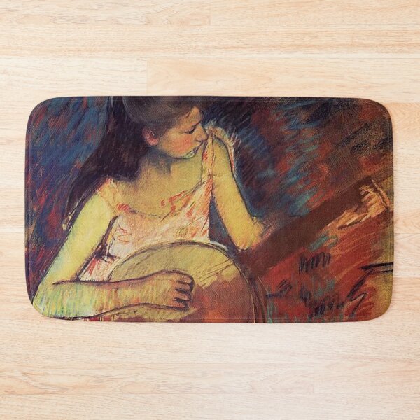 Item preview, Girl playing a banjo painting - mary cassatt  designed and sold by Vintage Designs +.