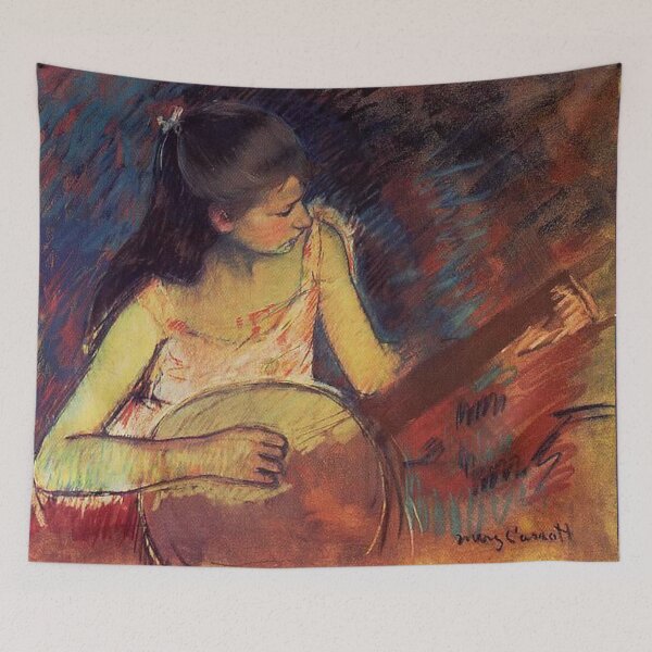 Item preview, Girl playing a banjo painting - mary cassatt  designed and sold by Vintage Designs +.