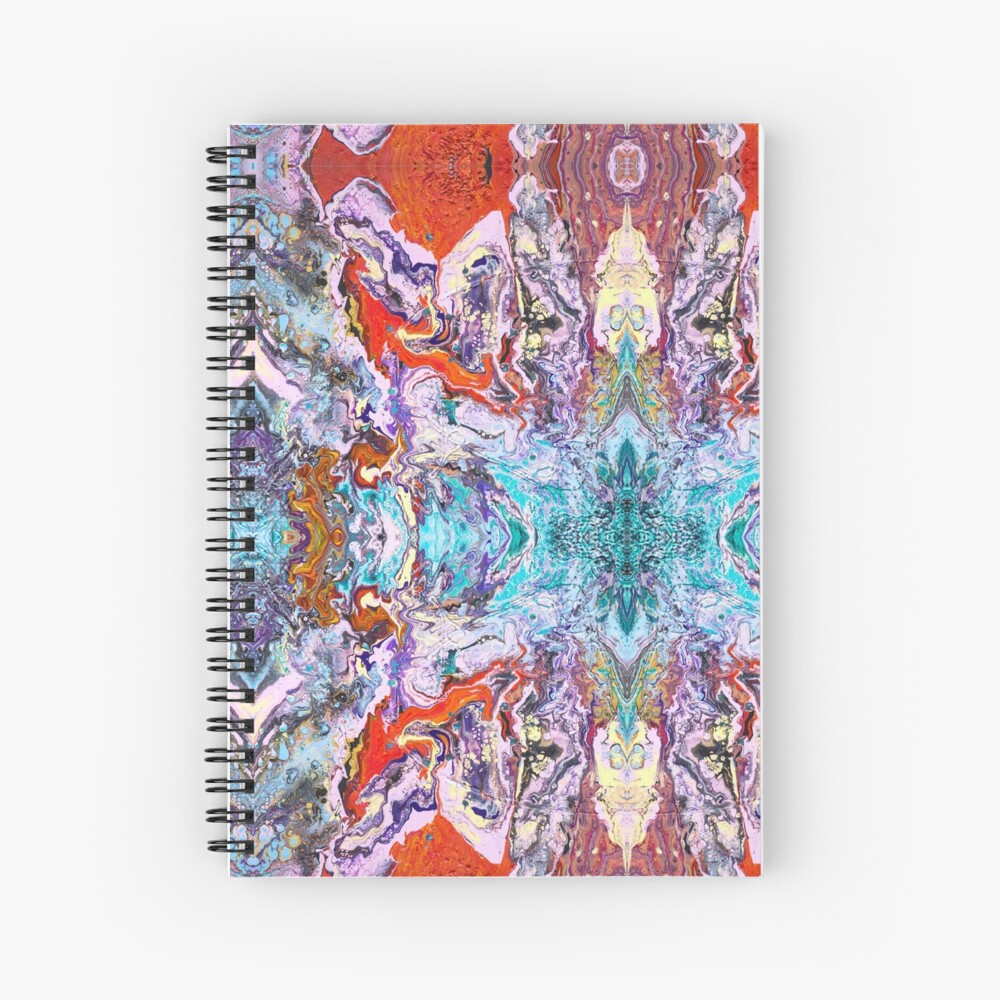 Fluid painting magic of love kaleidoscope Spiral Notebook