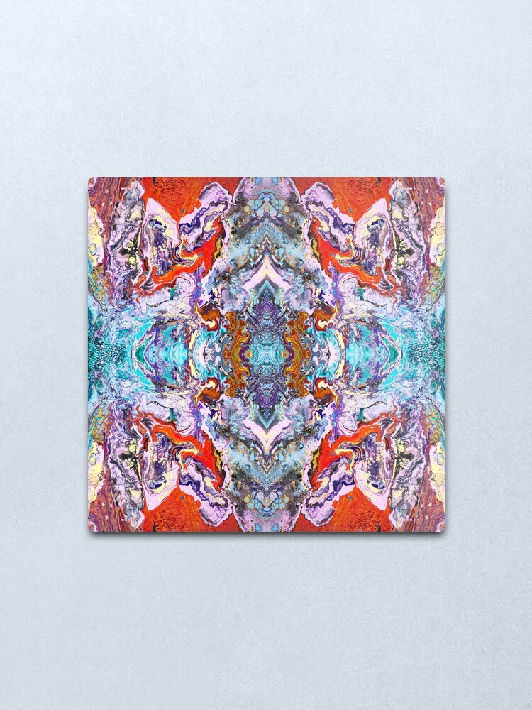 Alternate view of Fluid painting magic of love kaleidoscope Metal Print