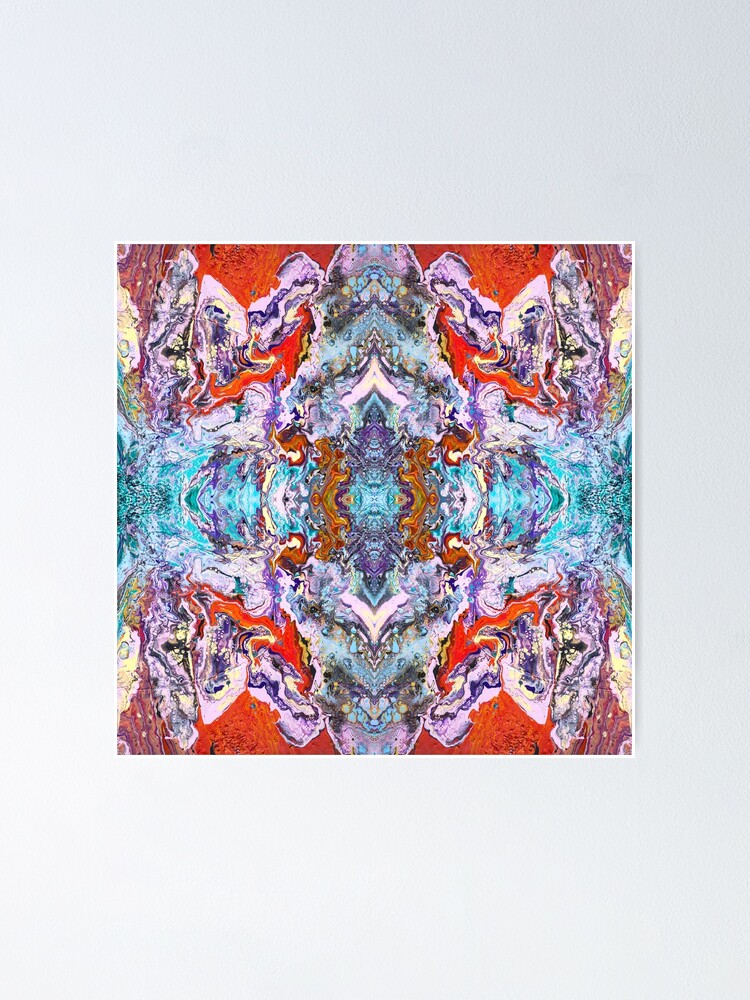Alternate view of Fluid painting magic of love kaleidoscope Poster