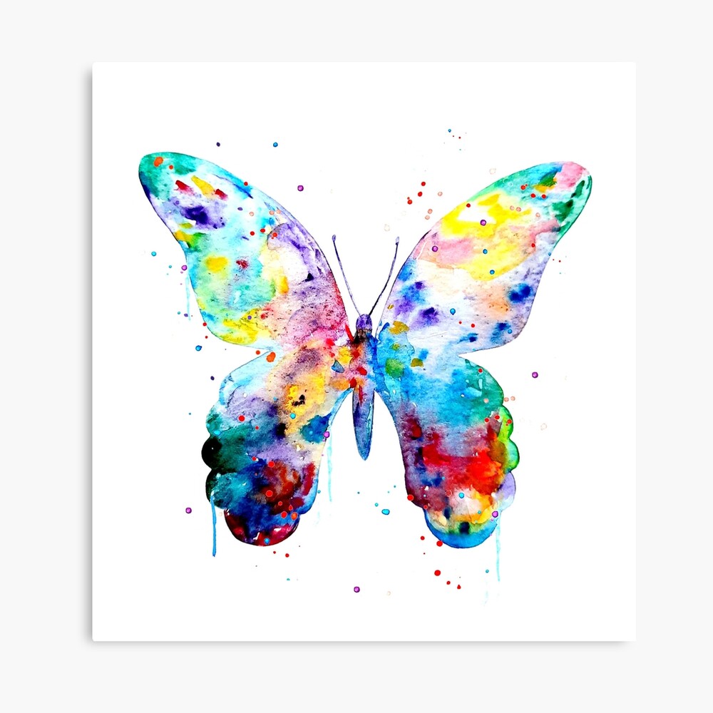 Papillon à l'Aquarelle Poster