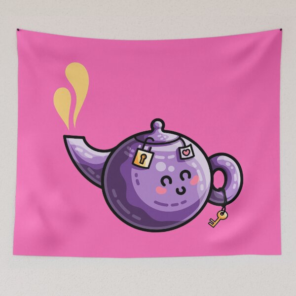 Item preview, Kawaii Cute Safe-Tea Pun designed and sold by Flaming Imp.