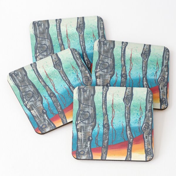 Item preview, Whimsical Birch Trees - Abstract Plein Air Painting designed and sold by Caroline Conlon.