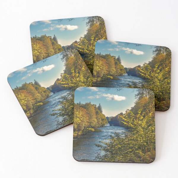 Item preview, View Towards Doune Castle Down the River Teith in Autumn in Scotland designed and sold by marthadoom.