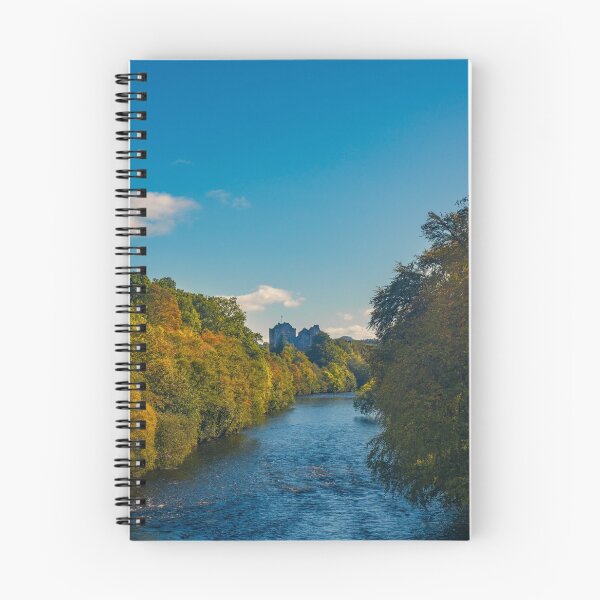 Item preview, Autumn Leaves in the Forest on the Banks of the River Teith With Doune Castle in the Background designed and sold by marthadoom.
