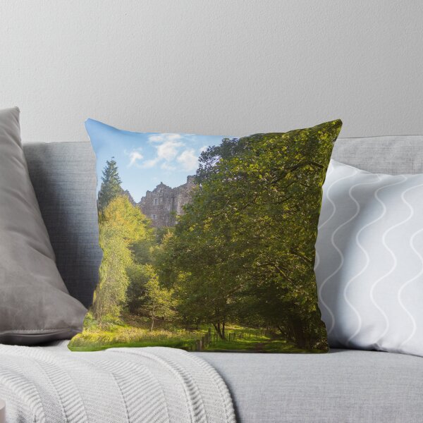 Item preview, Footpath Leads Through Forest to Doune Castle in Scotland on a Sunny Day designed and sold by marthadoom.