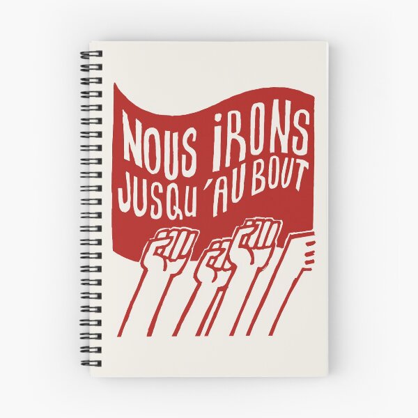 Item preview, ! Paris Revolt, May 68: 'NOUS IRONS JUSQU'AU BOUT': The Original Brick Red on Bone Grey ! designed and sold by Day Chapman.