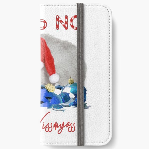 Funny Christmas Cat Merry Kissmyass iPhone Wallet