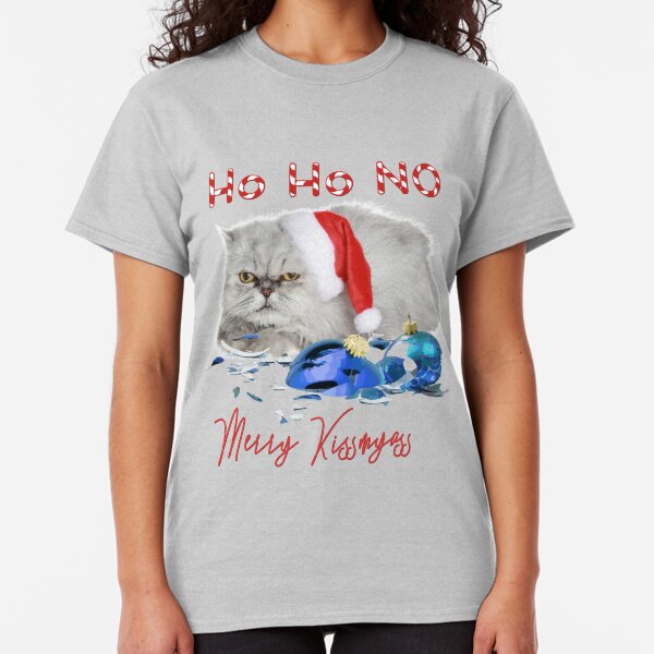 Funny Christmas Cat Merry Kissmyass Classic T-Shirt