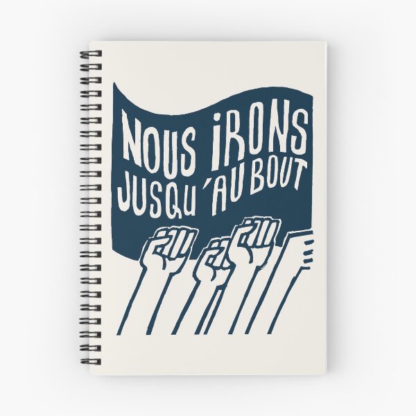 Item preview, ! Paris Revolt, May 68: 'NOUS IRONS JUSQU'AU BOUT': The Original Deepest Blue on Bone Grey ! designed and sold by Day Chapman.