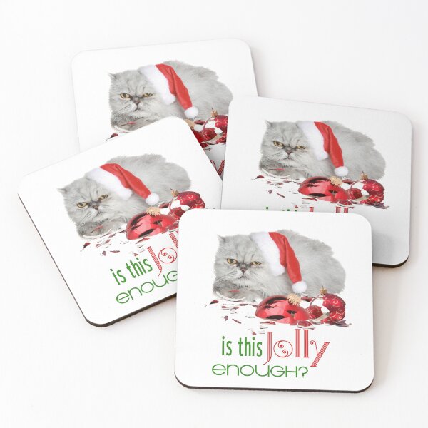 Item preview, Funny Christmas Cat Jolly Enough designed and sold by IconicTee.
