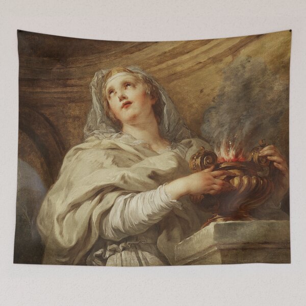 Item preview, A Vestal Virgin Tending Fire by Francois Lemoyne designed and sold by Xzendor7 Digital Art Creations.