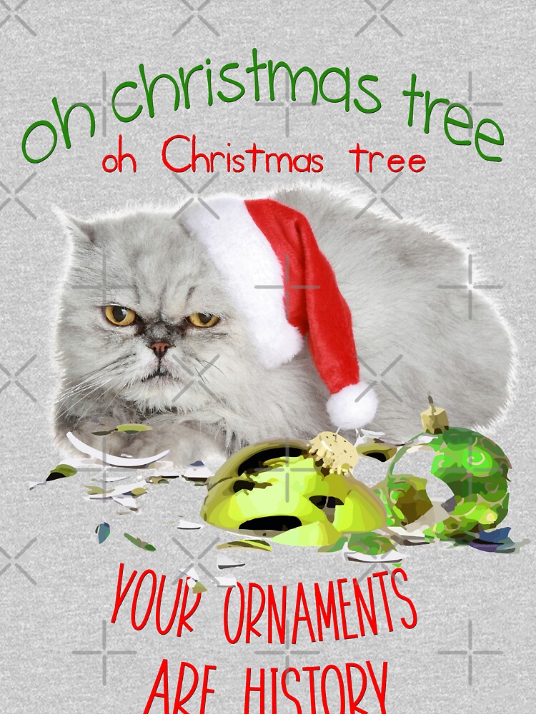 Funny Christmas Cat Oh Christmas Tree by IconicTee
