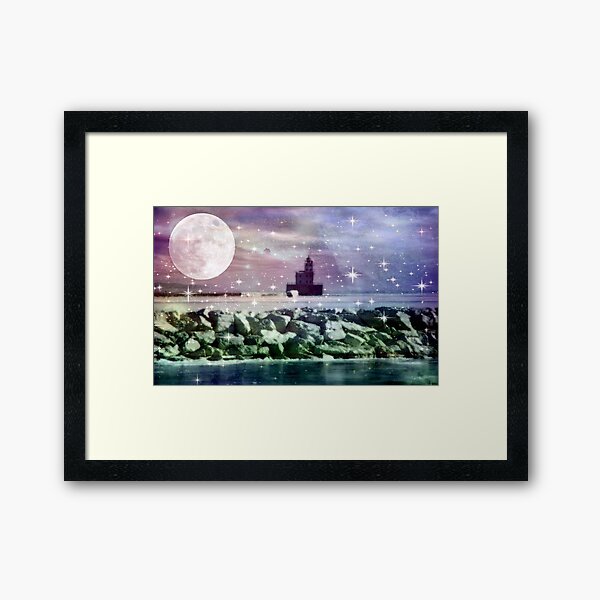 By the light of the moon © Framed Art Print