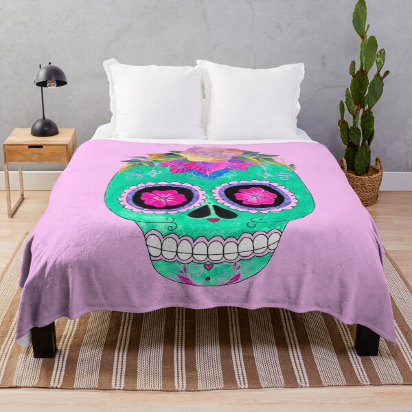 Item preview, The skull with a flower crown pink designed and sold by Alessia Green.