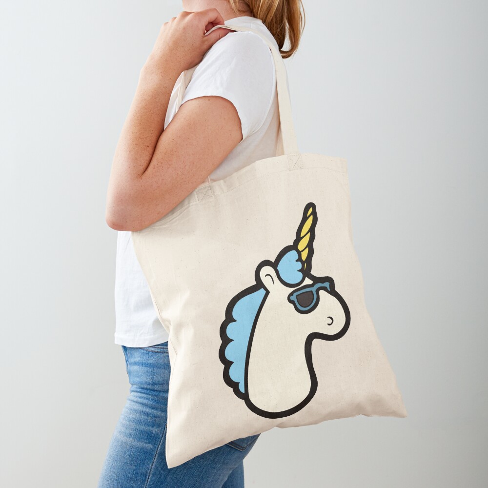 Unicorns Are Cool Pattern - Blue Tote Bag