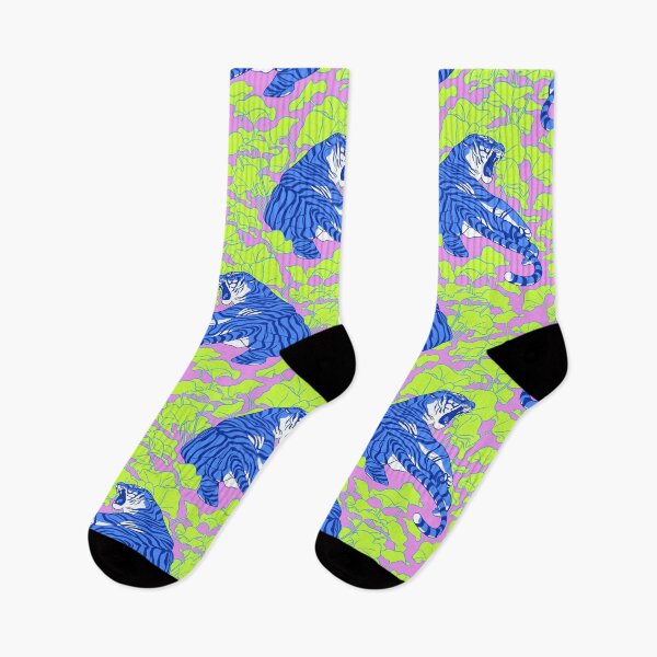 Item preview, Fluor Tigers and Water Lillies. designed and sold by Iker Paz Studio.