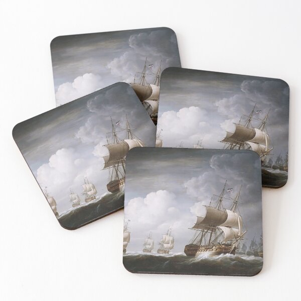 Item preview, A Fleet Of East Indiamen At Sea by Nicholas Pocock designed and sold by Xzendor7 Digital Art Creations.