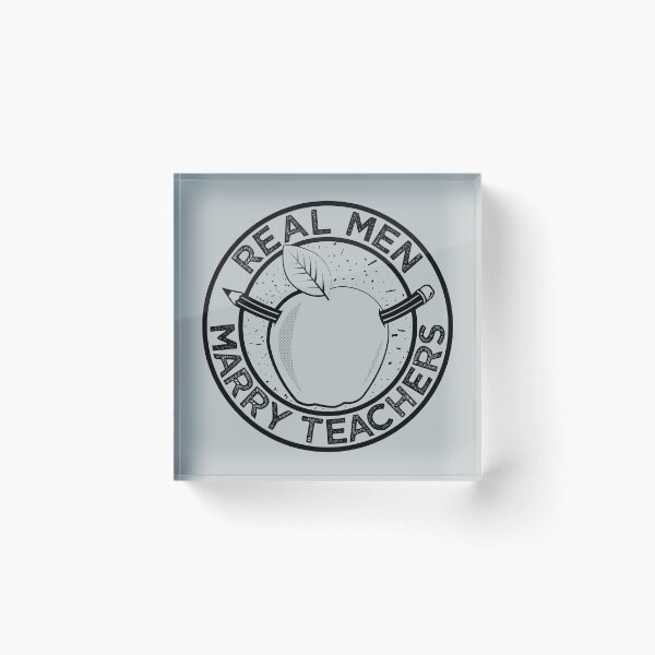 Item preview, Real Men Marry Teachers Funny Teacher Husband designed and sold by inkedtee.