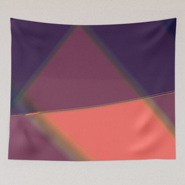 Item preview, Dark Purple Geometric Neon Coral Prism  designed and sold by Michelebuttons.