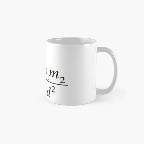 Newton's universal #law of #gravitation. #Gravity. What does it mean? #Calculates the force of gravity between two objects Classic Mug