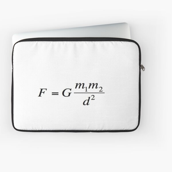 Newton's universal #law of #gravitation. #Gravity. What does it mean? #Calculates the force of gravity between two objects Laptop Sleeve