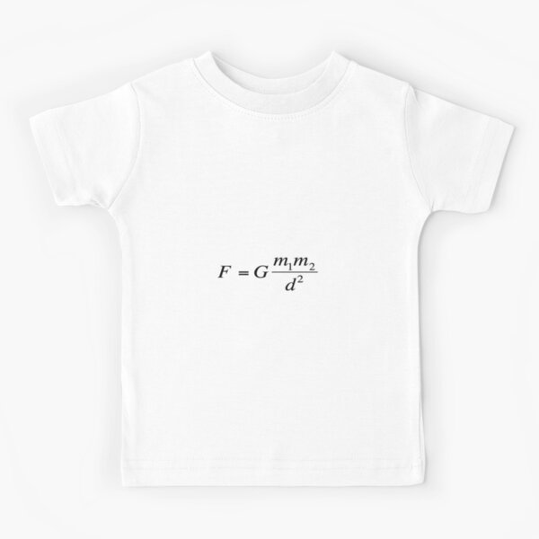 Newton's universal #law of #gravitation. #Gravity. What does it mean? #Calculates the force of gravity between two objects Kids T-Shirt
