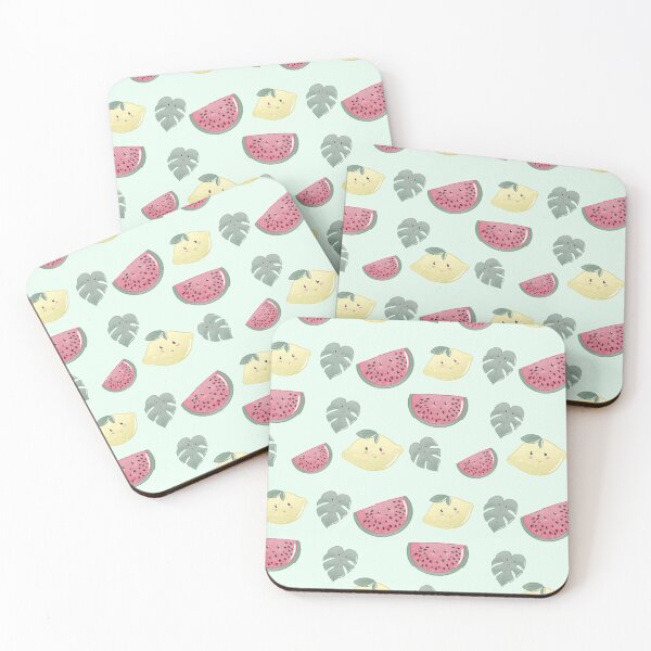 Item preview, lemon, leaves and watermelon pattern designed and sold by AliciaBarten.